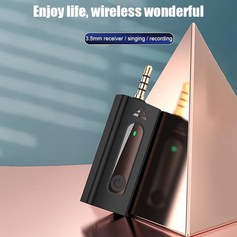 New Ecore Mic Wireless 3.5mm Lavalier Mikrofon Siaran HP Microphone Wireless Pengurangan Kebisingan 