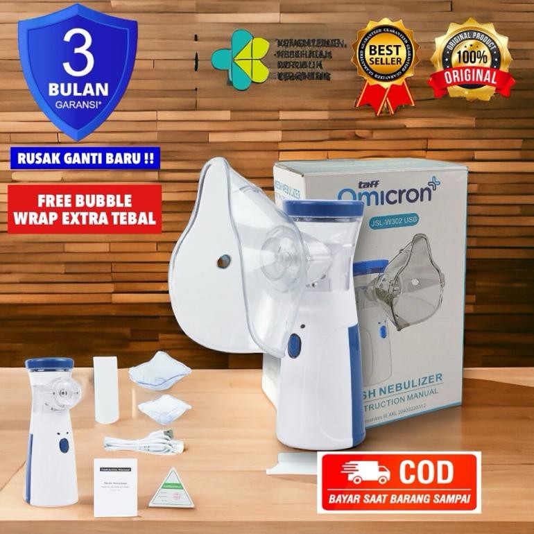 NEBULIZER MESH MINI INHALER PORTABLE ELECTRIC BATERAI TERAPI PERNAPASAN ASMA BRONKITIS NEBULIZER MES