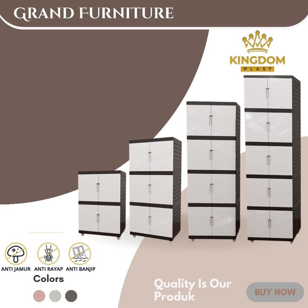 [READY STOCK] KINGDOM PLAST VIRUS LEMARI PLASTIK JUMBO 5 SUSUN LEMARI PAKAIAN MINIMALIS CABINET SERB
