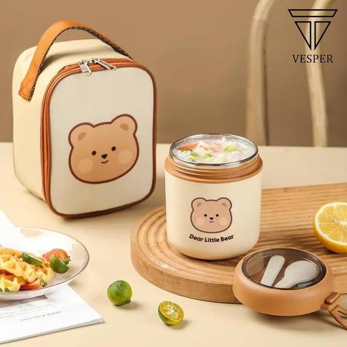 bear food warmer tumbler lunch box set stainless vacuum soup