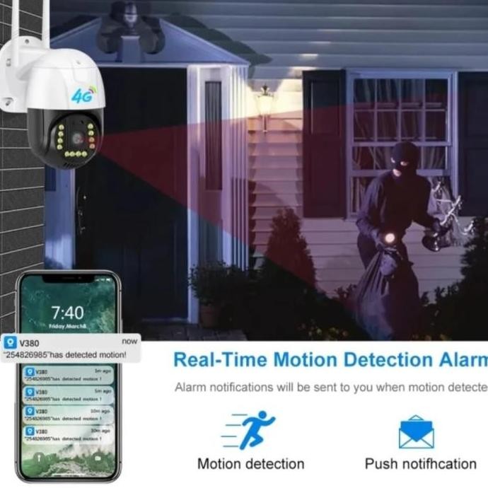 Camera Cctv Aplikasi V380 Gunakan Sim Card 4G Cctv Outdoor Waterproof