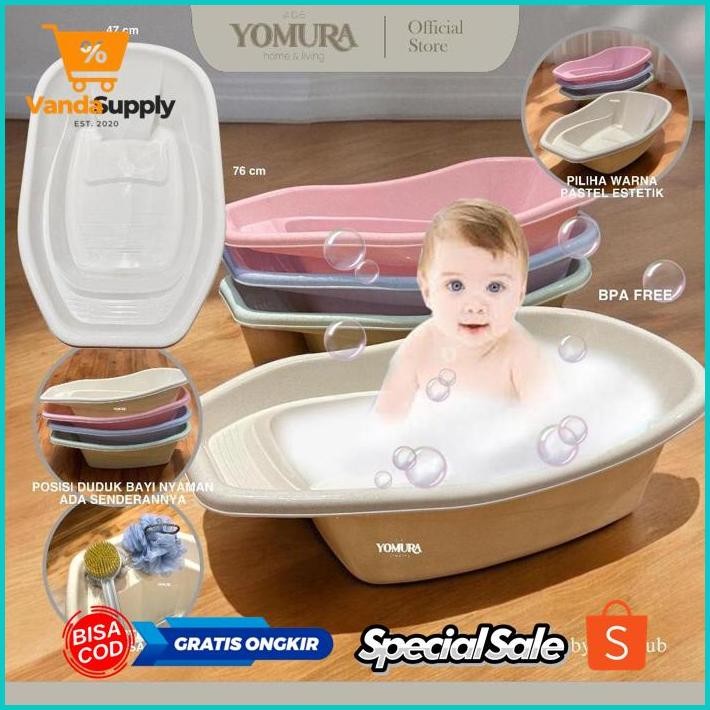 Bets Seller Rt-4 Yomura Bak Mandi Bayi Jumbo+Senderan Bpa Free/ Baby Bathup Besar/ Tempat Mandi Bayi