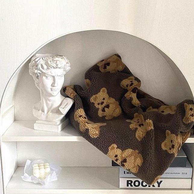 Selimut Teddy Bear Selimut Korea Eunwoo Selimut Tidur Motif Lucu Selimut Hh Quality Selimut Bahan Le