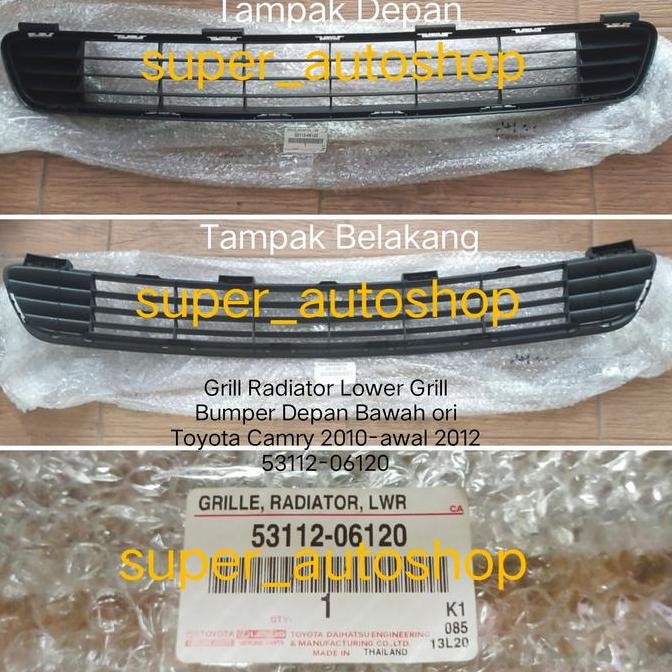 Grill Radiator Lower Grill Bumper Bawah Toyota Camry 2010-awal 2012 or