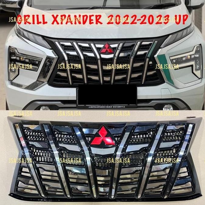 Grill Bumper Depan New Xpander 2022 2023 rd Hitam List Chrome
