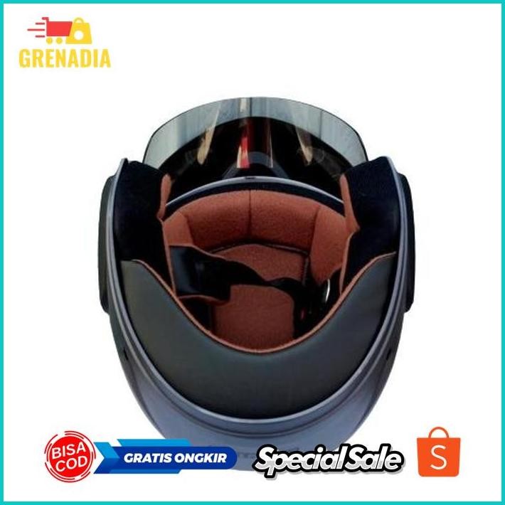 100% Ori Lij-56 (Blv2) Helm Honda Half Face Blue V2 Original Ahm 930G Premium Spesial Promo