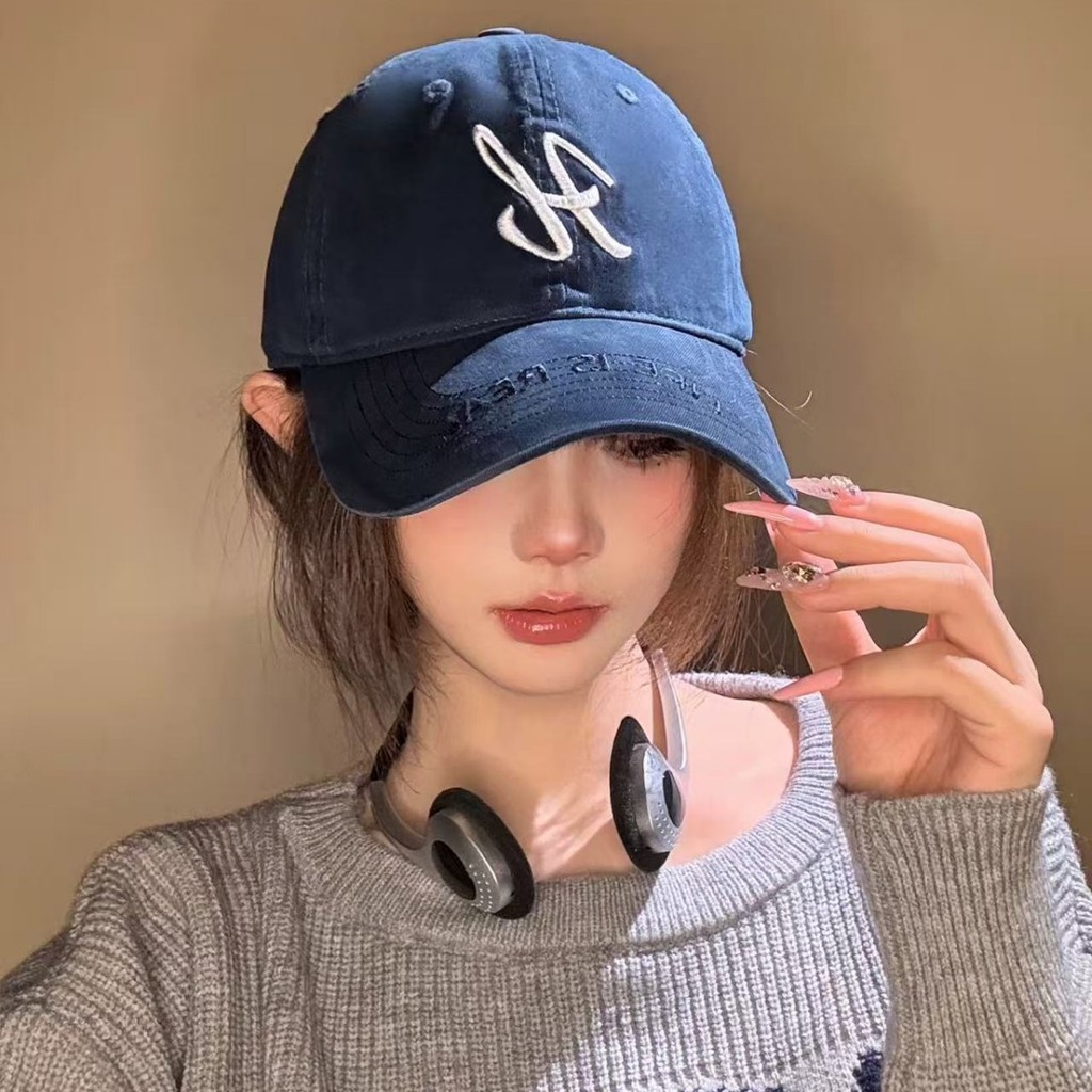 [Saror]Topi Huruf Sederhana Gaya Fashion Korea H Topi Baseball Bordir