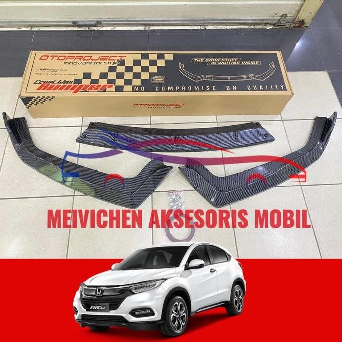 Otoproject Front Lips List Bibir Bumper Depan Carbon Glossy HRV
