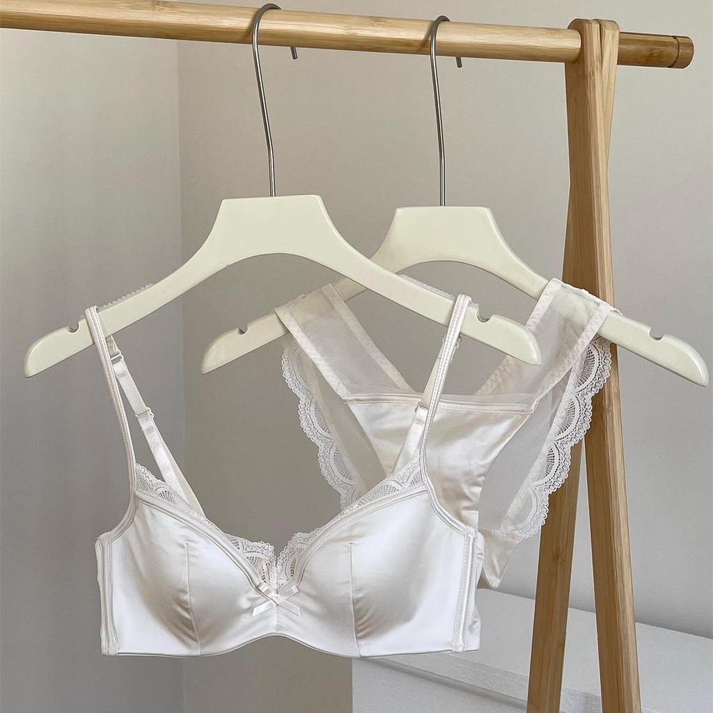 [COD]Set bra satin untuk payudara besar, melangsingkan, dan mengangkat untuk mencegah kendur