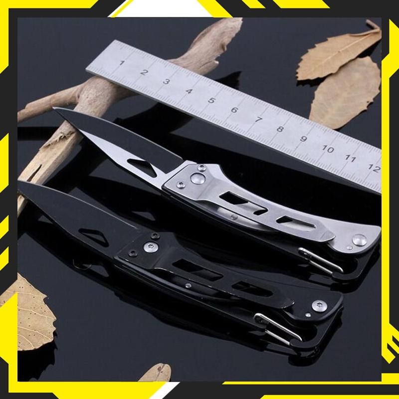 Terbaik Pisau Saku Lipat Outdoor Portable Knife Survival Tool - W24 - Black - Termurah Terlaris Berk