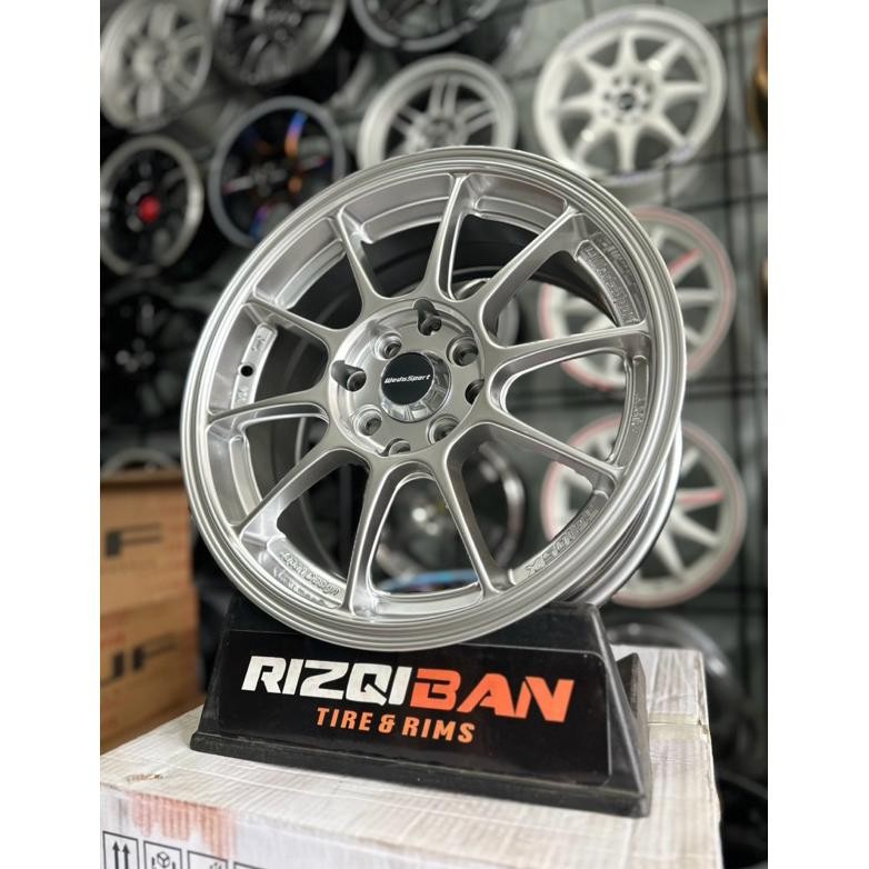 velg mobil wedsport tc105 r15 hyper silver lebar 6,5 et42 kondisi baru