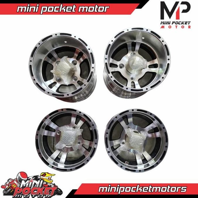 Velg Racing ATV Ring 10 Inch Velg ATV Ring 10 Alloy + Wheels Dop
