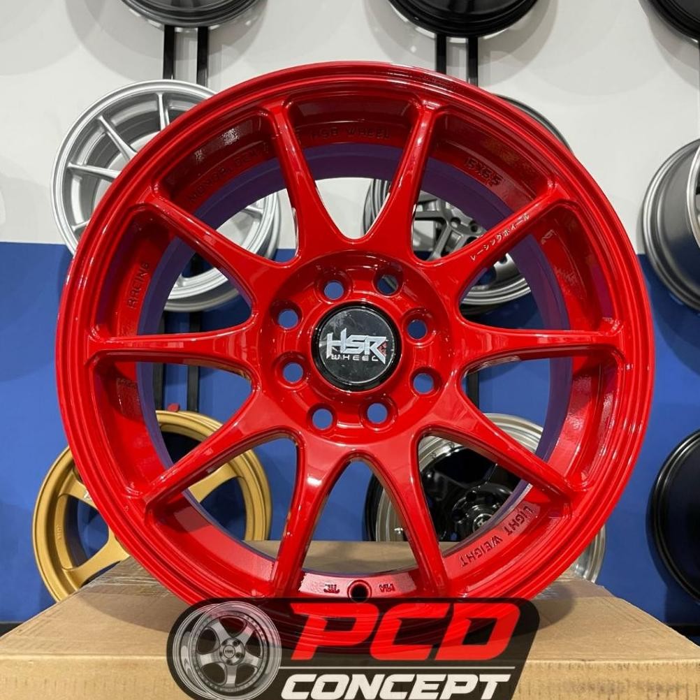 VELG / PELEK MOBIL RACING HSR INDY WARNA MERAH RING 15 BISA CICILAN SHOOPE PAYLATTER TOKO VELG MOBIL