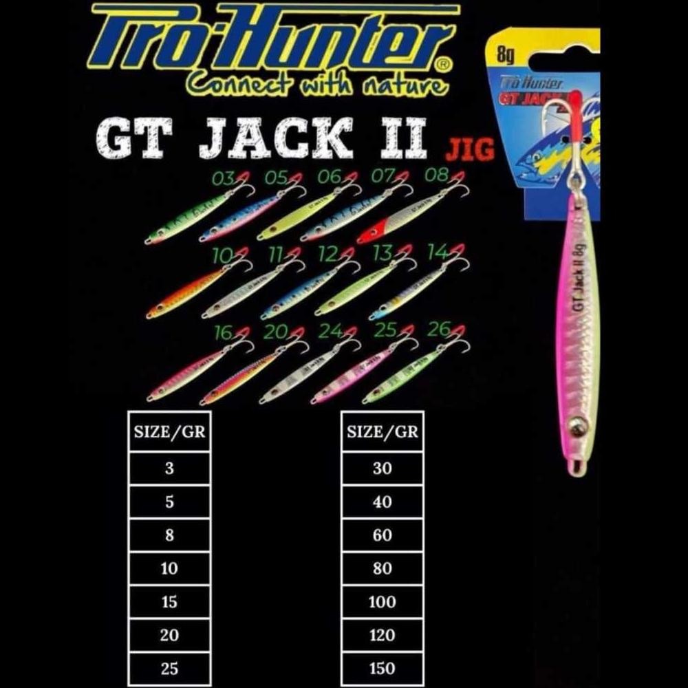 Ready_Stock_Cod Umpan Metal Jig Pro Hunter Gt Jack Ii Vmc 100 120 150 Gram Tr24