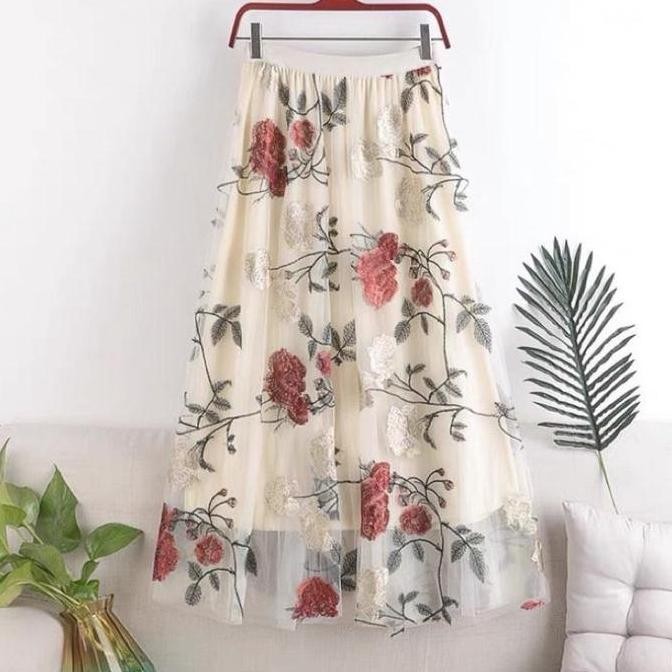 ROK LUCU Rok Tutu 3D Import / Rok Tutu 3D Motif Bunga Timbul