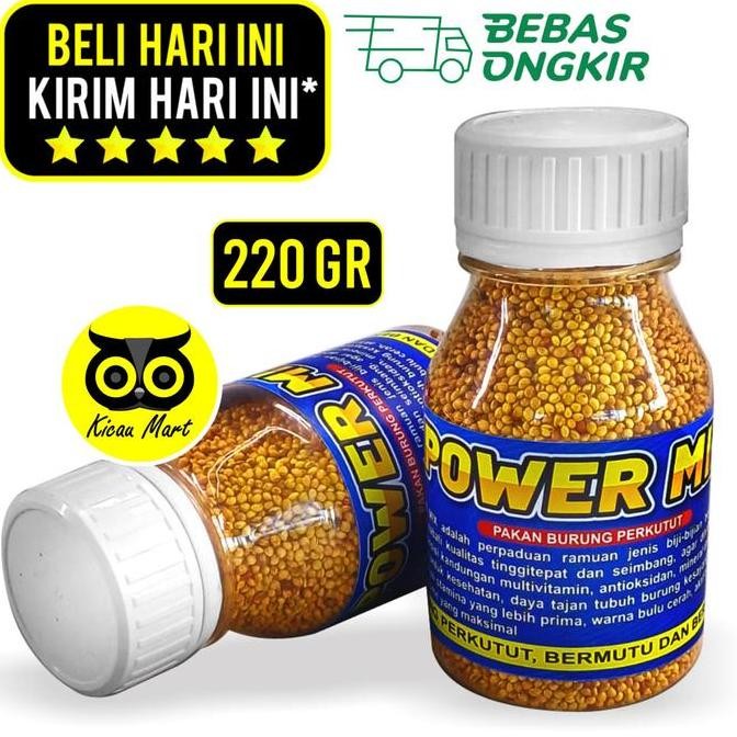 {{{{}}] Power Mix 220gr Pakan Gacor Penggacor Burung Perkutut Mix Seed Milet Campur Biji Milet Putih