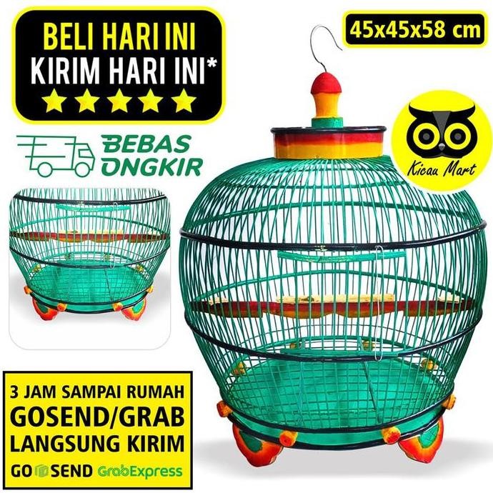 hanya disini] KHUSUS 3 JAM SAMPAI INSTAN GRAB GOJEK Sangkar Kandang Burung Perkutut Bambu Rotan Full
