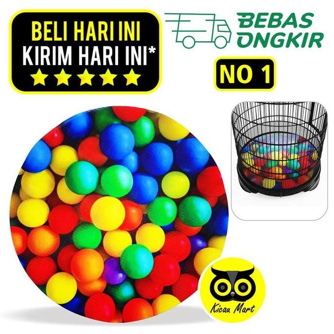 :::::::] Karpet Sangkar Kandang Burung Murai No 1 Motif Bola 3D 3 Dimensi Bahan Spons Alas Sangkar K