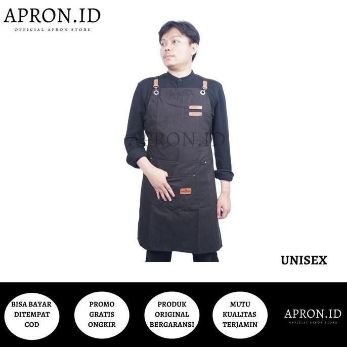 Celemek Apron Barbershop Barber Barista Bartender Cafe Coffeshop