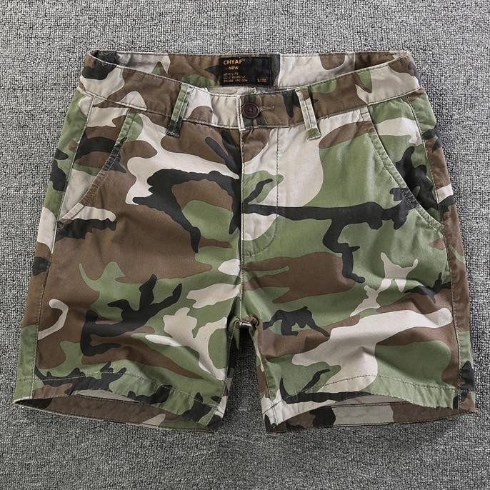 Celana Pendek Pria Hijau Korean Style Baggy Pants Straht Cut Fashion Bahan Dewasa Cowok Shorts