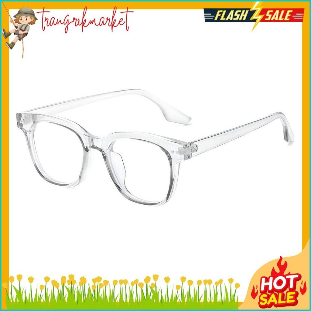 50% Off Kacamata Bening Transparan Tebal Uv Protection Model Vincent Rompies Unisex Fashion