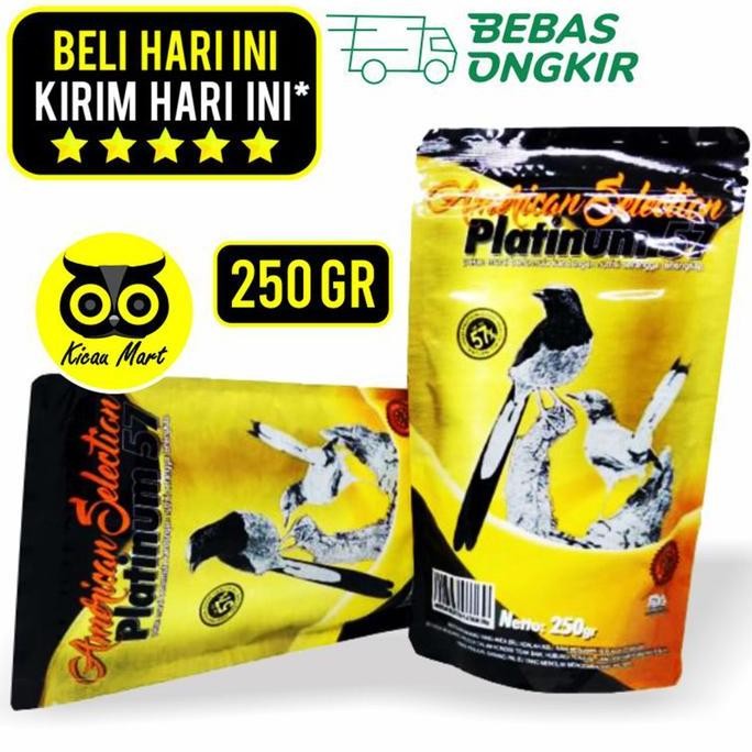 *****] PAKAN VOER AMERICAN SELECTION AMS PLATINUM 250 GR MAKANAN BURUNG MURAI