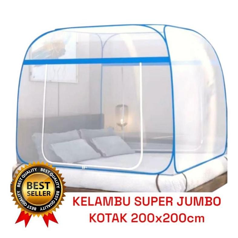 kelambu anti nyamuk kelambu lipat ukuran 200x200 jumbo kelambu tenda lipat pecegah nyamuk