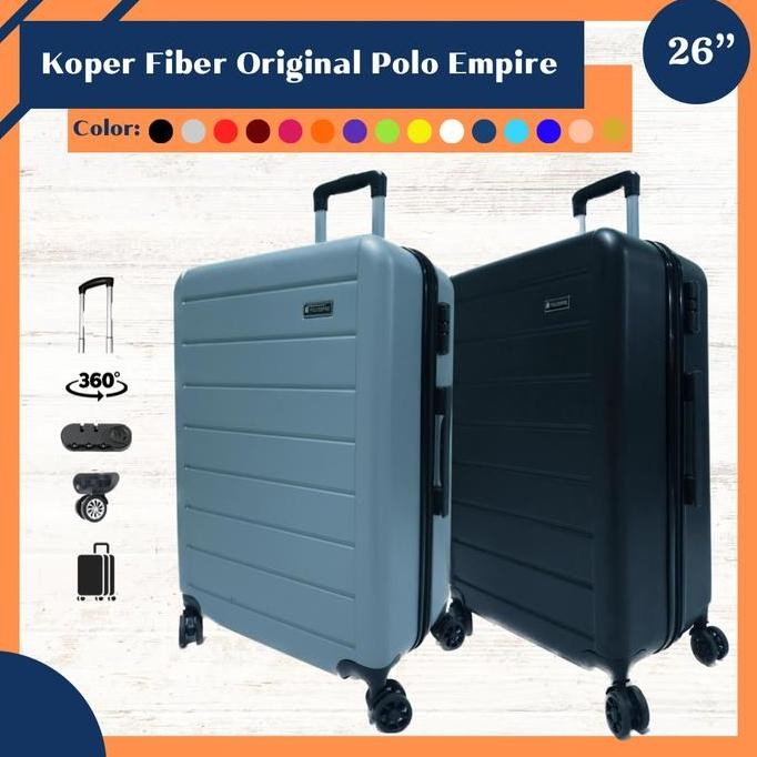 PROMO DISKON - Koper Fiber 26 inch Polo Empire original murah bagasi size koper umroh