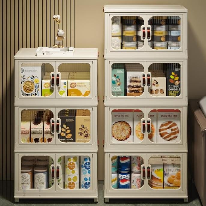 TERLARIS - Lemari pakaian, lemari penyimpanan yang modis, tebal, dan tahan lama, lemari makanan ring