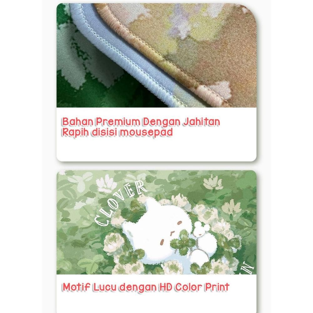 Miliki - LUCKY CAT - PREMIUM MOUSE PAD PANJANG | LARGE KEYBOARD PAD | GAMING MOUSE PAD | MOUSE PAD M