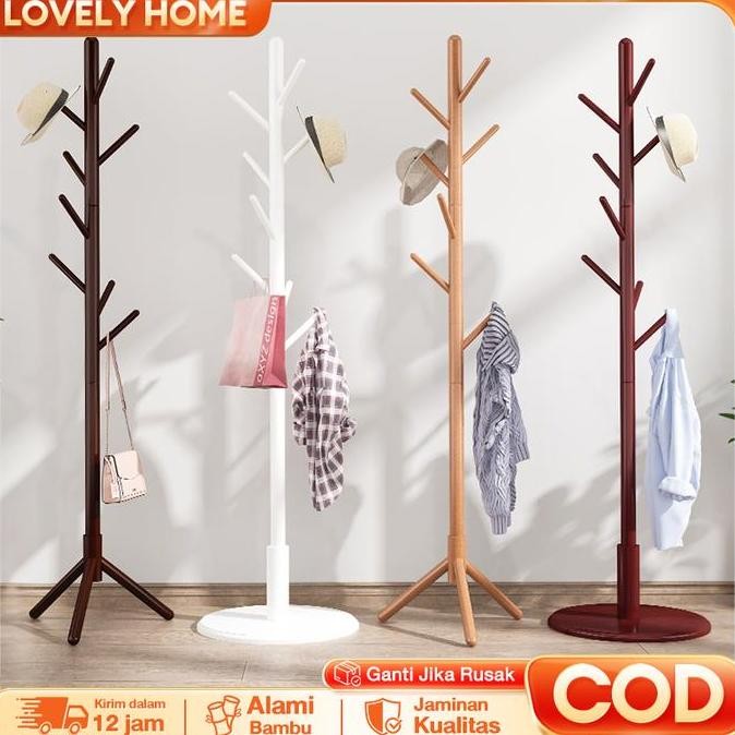 BEBAS ONGKIR - LOVE Stand Hanger Kayu/Gantungan Berdiri/ Gantungan Baju/Rack Gantungan Tas Dan Topi 