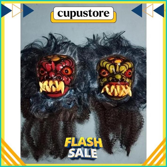 MURAH GEDRUKAN TOPENG MOSTER GEDRUK /TOPENG SPON MAINAN GIGI KAYU SERAM /TOPENG GERDUK