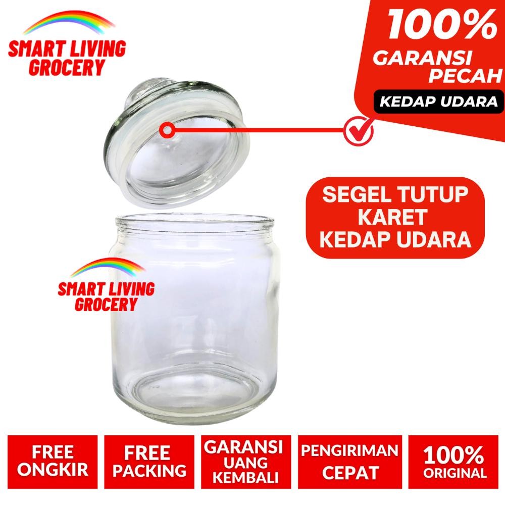 Model Baru TOPLES KACA KEDAP UDARA 700 ML TUTUP UNIK TOPLES JAR WADAH KOTAK TEMPAT PENYIMPANAN MAKAN