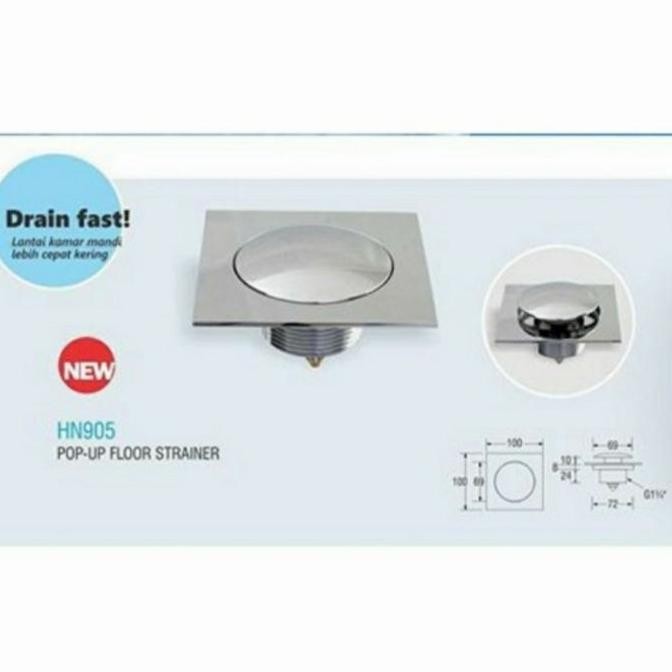 New Sale Floor Drain Injak Sanei Model Toto/Saringan Air Pencet/Saringan Got