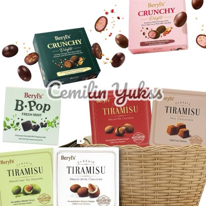 Beryls Tiramisu Almond Chocolate 65G Beryls Tiramisu Almond White Chocolate Milk Chocolate White Cho