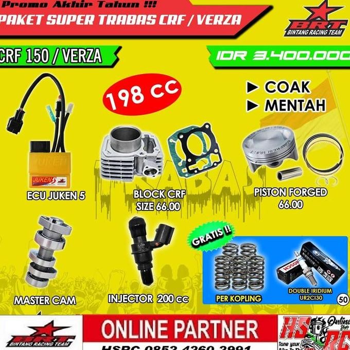 Special Price Paket Bore Up Brt Racing Honda Crf Verza New Megapro Harian Touring Fi