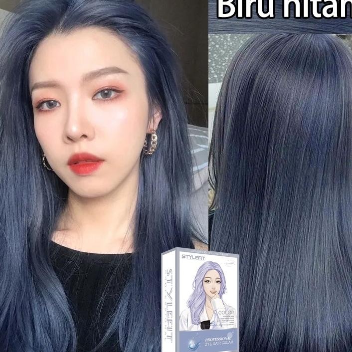 Beli 100Ml Gratis 100Mlalat Pewarnaan Rambut Tahan Lama Cat Rambut Ash Blue Pewarna Rambut 200Mlpewa