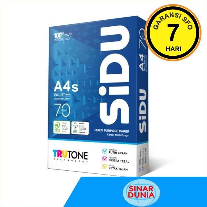 Kertas HVS A4S 70gr SIDU HAR