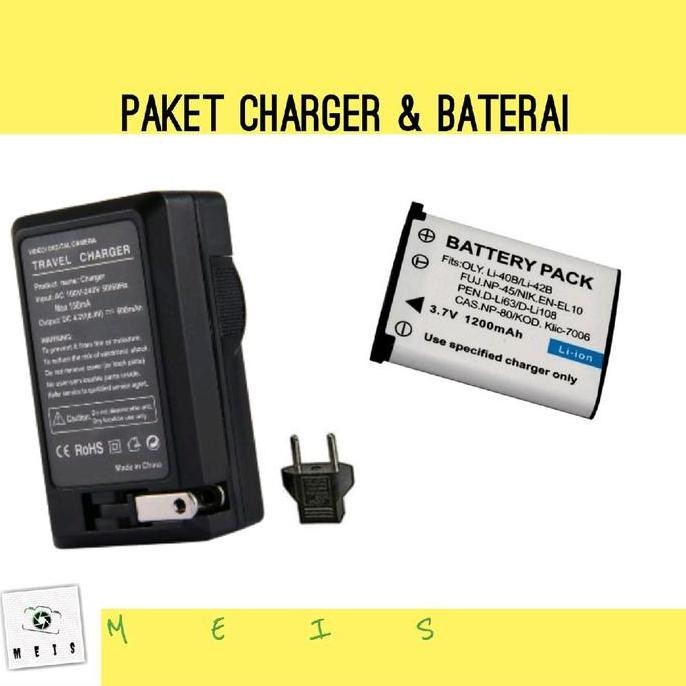 Baterai & Charger Fujifilmm NP-45 NP-45A NP-45S Casan Batre ENC