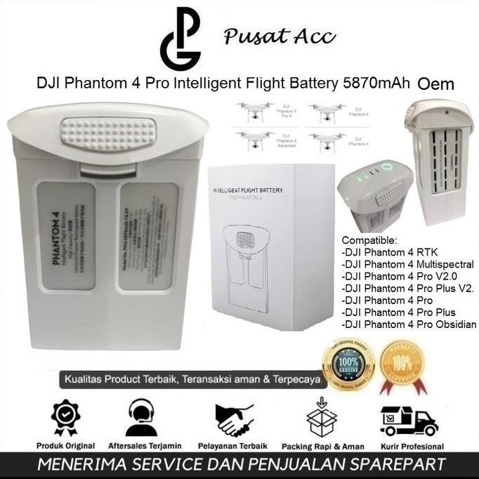 Dji Phantom 4 Pro Baterai / Battery / Batre