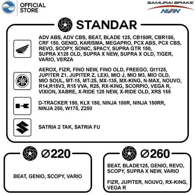 Kaliper Depan Nissin Samurai 2Piston Supra X Fit Karisma Supra 125