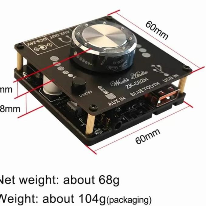 Aiwa Papan Amplifier Bluetooth 5.0 Hifi Power Audio 100 W Stereo Amp