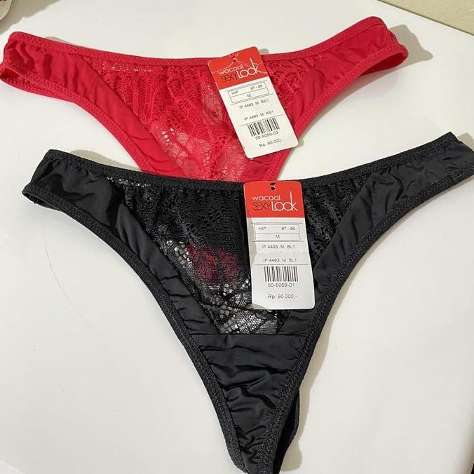 Promo Wacoal Sexy Look G String IP 4493 Lace Depan / Celana Dalam COD