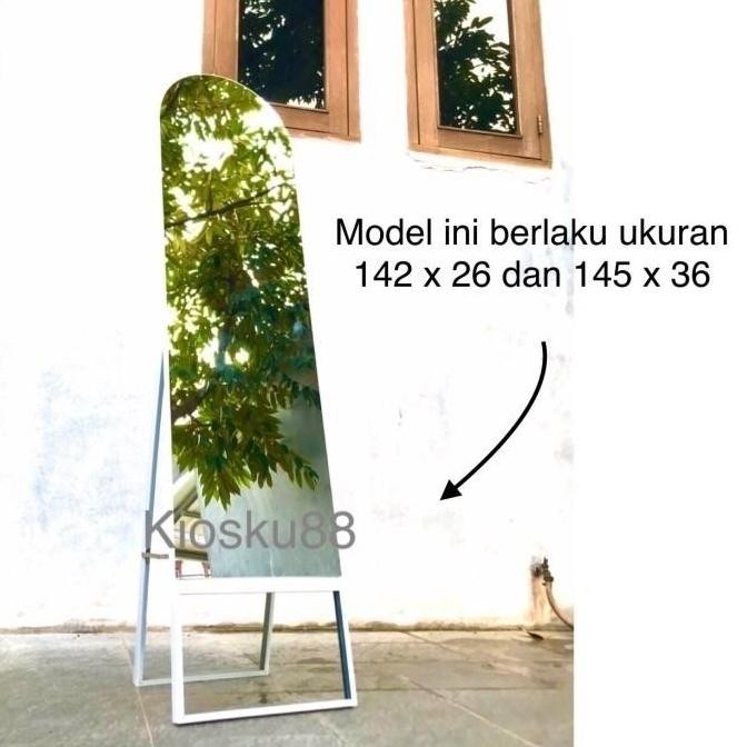 TERMURAH - Standing Mirror Oval Full Body Multifungsi Cermin Berdiri