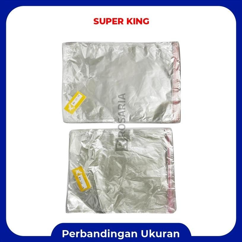 Opp 25X30 Kantong Plastik Kemasan Bening Seal Lem Baju Kaos Baru
