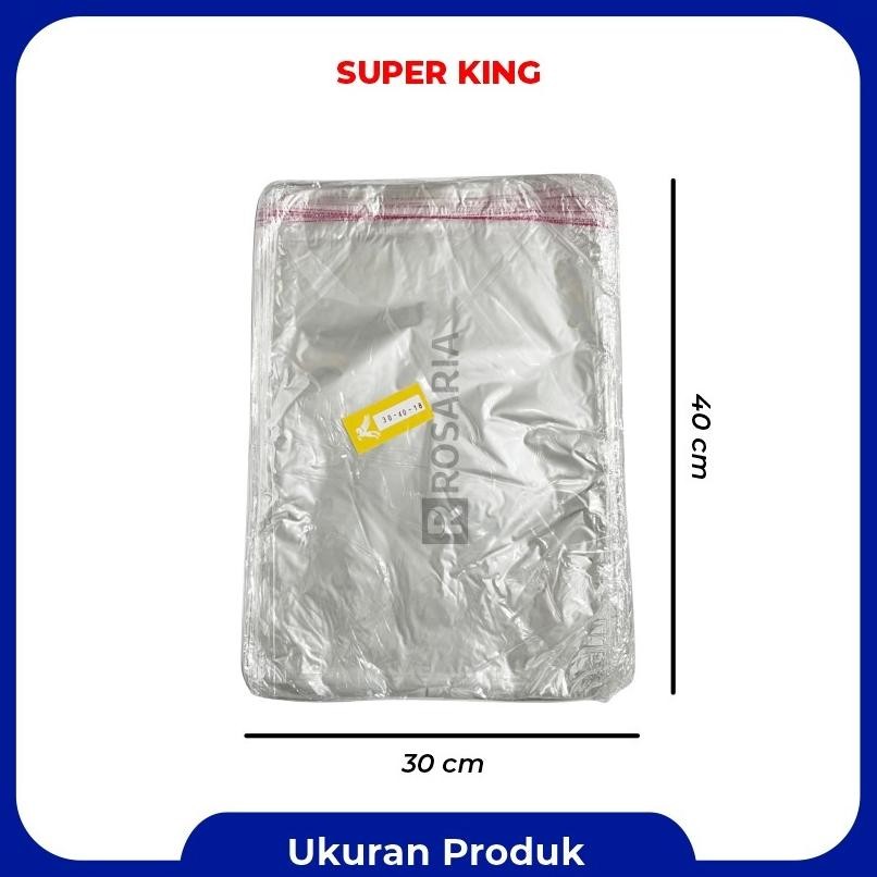 Opp 30X40 Kantong Plastik Kemasan Bening Seal Lem Baju Kaos Stok Baru