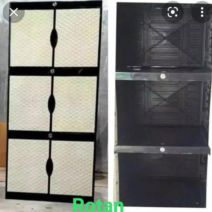 NEW - Lemari Aquose Mini Rotan Susun 3
