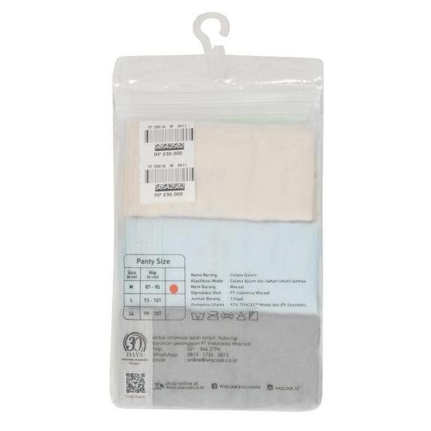 PROMO - Wacoal Bloom Saver Pack Panty TP 2501A - Tencel - Midi Boyleg