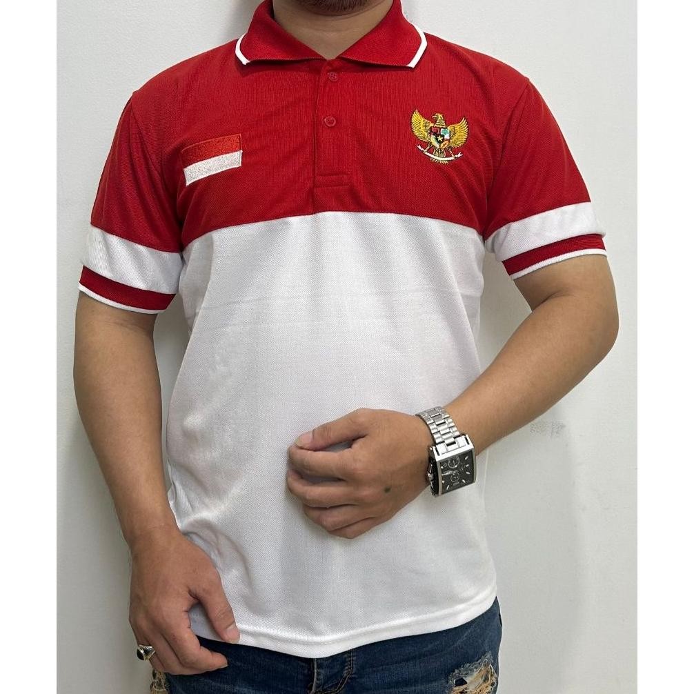 Best - POLO SHIRT 17 AGUSTUS / KAOS KERAH GARUDA INDONESIA / BAJU MERAH PUTIH BORDIR GARUDA ..