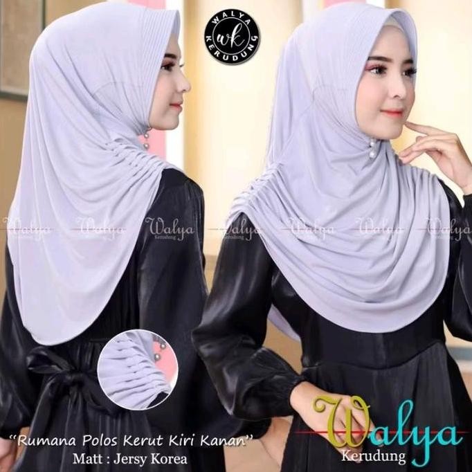 Promo Kerudung Instan Hijab Bergo Rumana Bahan Jersey Korea Walya kerudung COD
